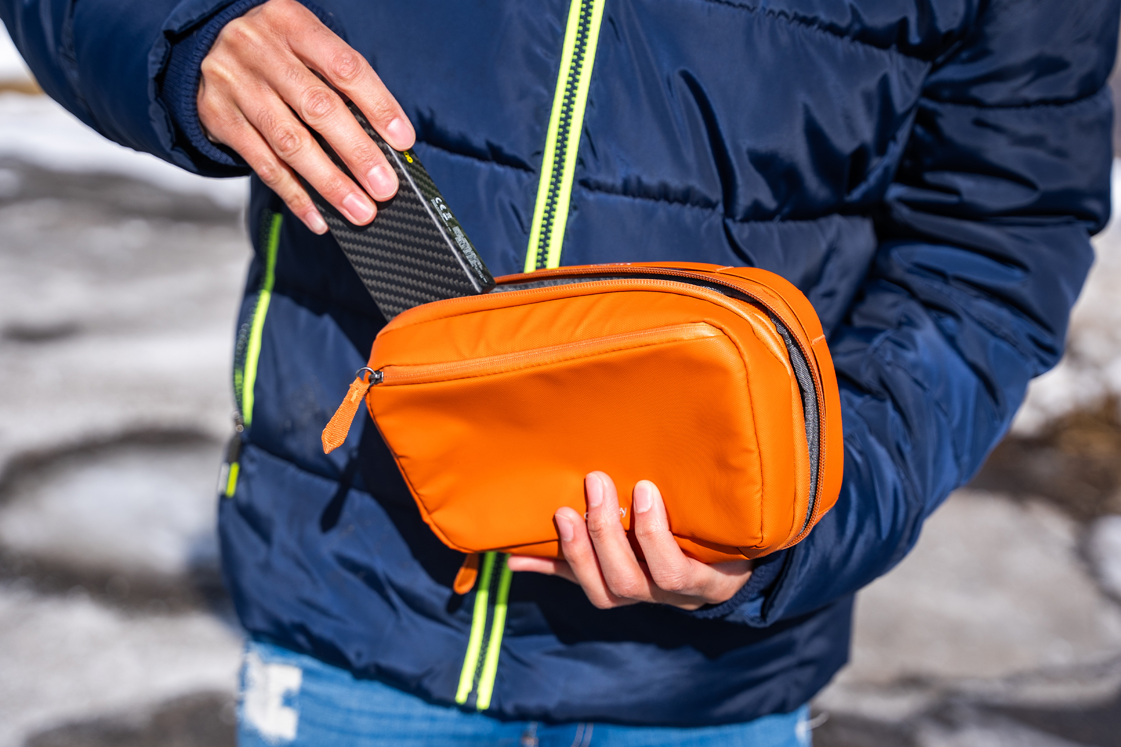Orbitkey 2-in-1 Tech Pouch In-Use